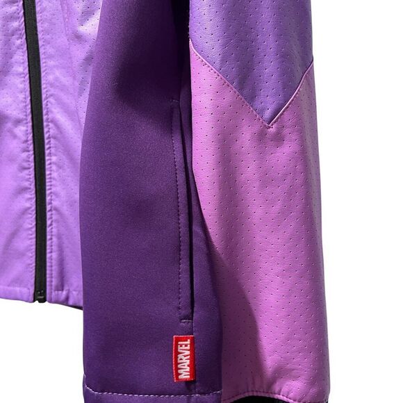 Disney Store Marvel Hawkeye Kate Bishop Ladies' Jacket Cosplay Purple Size 1X - Picture 5 of 10